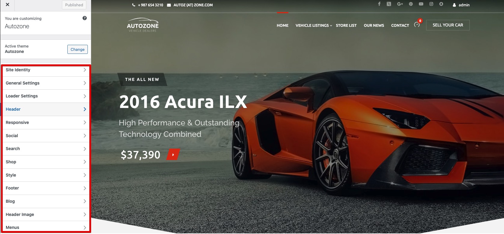 Autozone – Auto Dealer & Car Rental Theme 