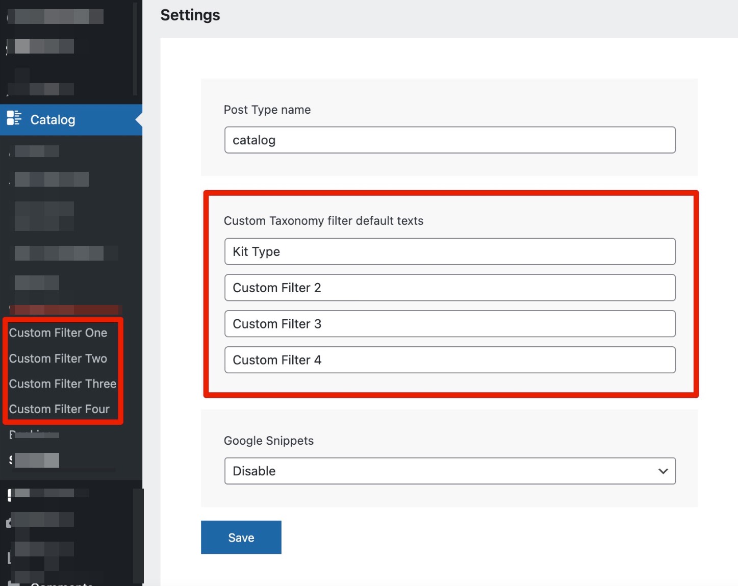 Custom Filters